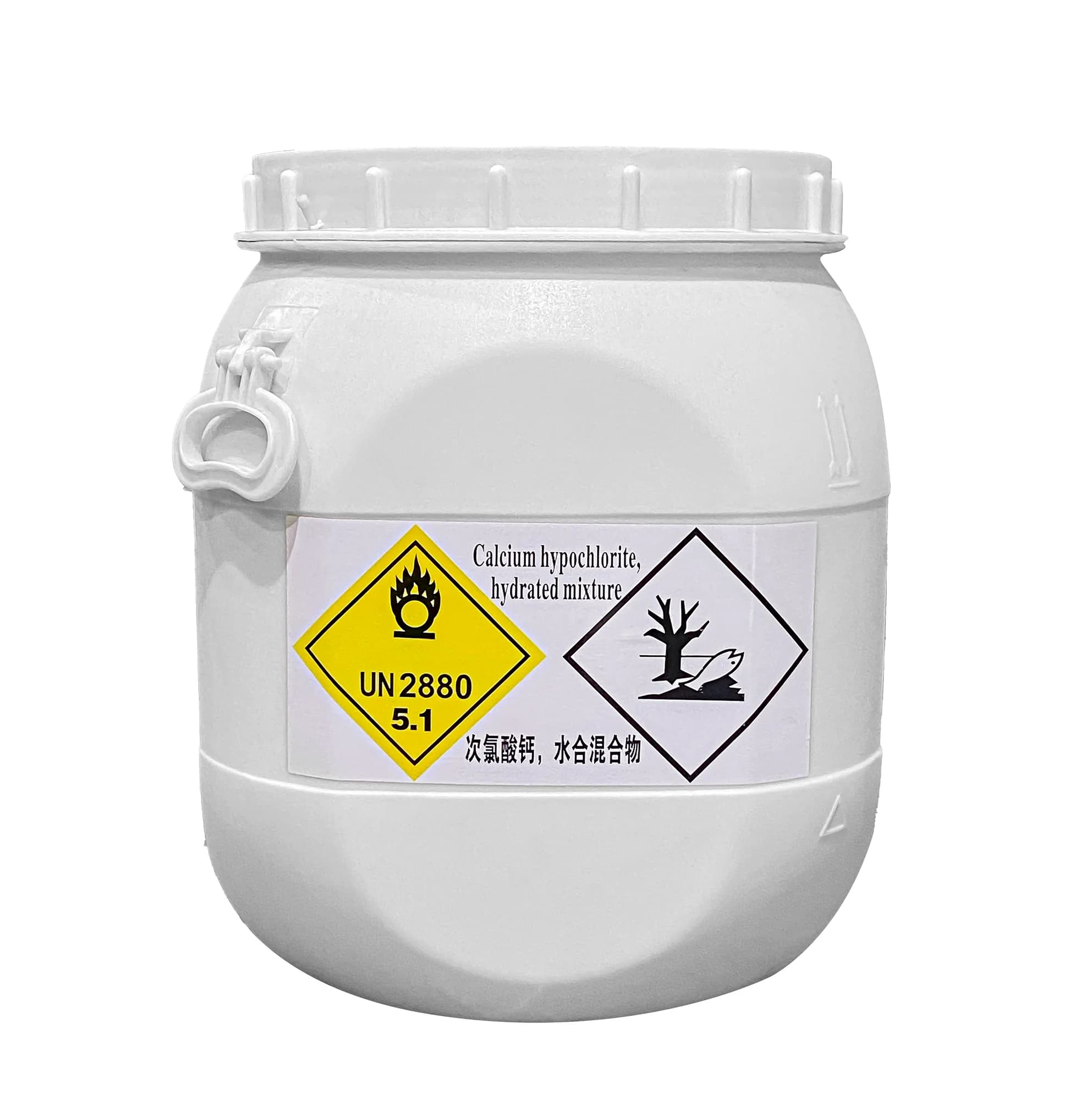 Hipoclorito de calcio granular 70%, tanque de 45.3 kg